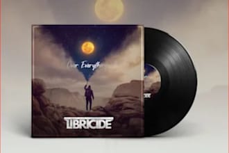 create music cover art, album cover art, mixtape, motion graphic, 2d music video