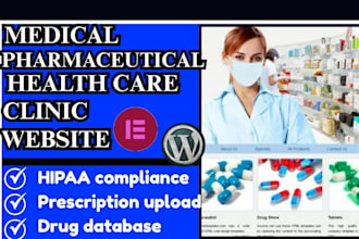 design a healthcare or pharmaceutical website professionally health care site