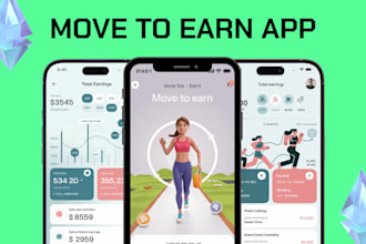 develop amazing move to earn game, blockchain game like stepn