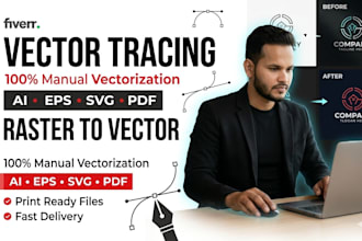 do a professional conversion to vector and redraw the logo
