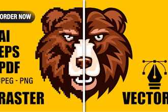 do professional vector tracing and logo conversion raster to vector