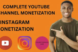 do instagram monetization, tiktok, youtube channel and edit reels post in 24hrs