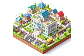 design 3d isometric infographic illustration cartographic city map 3d isometric