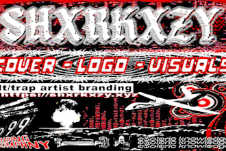 craft brutal branding and visuals for trap, metal and alt artists