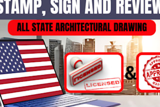 sign, stamp and seal florida architectural drawings for USA city permit