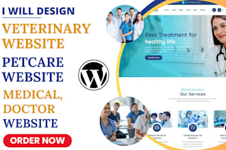 design veterinary website pet care website, doctor, medical website