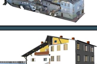 convert lidar data and process point cloud with bim model