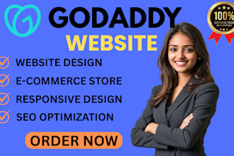 godaddy website design builder landing page development airo