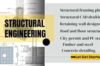 design foundation plans, steel beams, concrete framing and basement walls