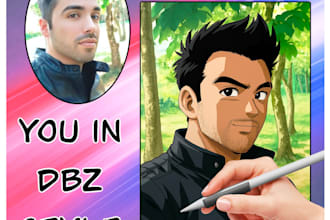 design you in dragon ball style