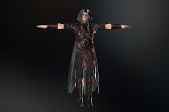 fix full 3d game character,pbr texture,ue5 rig,cc4 iclone 8 character animation