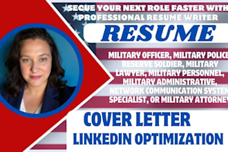 write military officer, military police, reserve soldier, military lawyer resume
