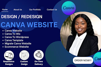 create canva website design, canva landing page migrate canva to wix wordpress