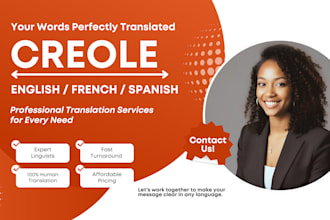translate haitian creole to english, french, or spanish