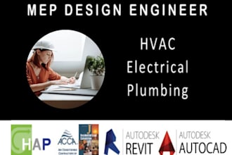 hvac plumbing electrical mep design duct cooling heating load for city permit
