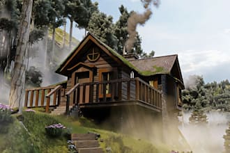 do exterior landscape 3d rendering