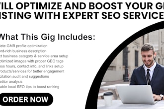 optimize and boost your gmb listing with expert SEO services
