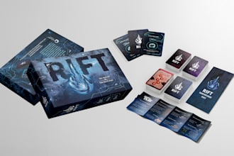 design card game box mockup , card game board game, board game design