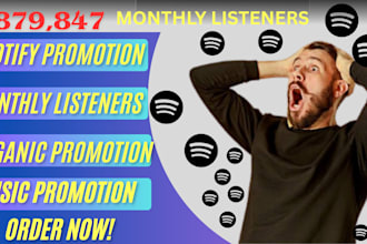 do organic spotify music promotion, USA, UK and canada spotify monthly listeners
