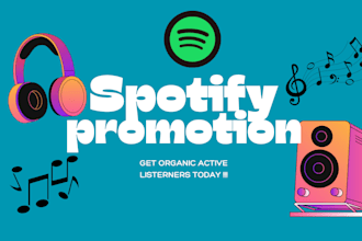 do spotify album promotion, spotify music track promotion to 100x