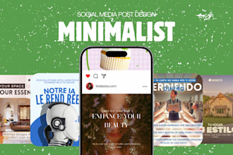 make clean and modern instagram post designs