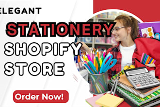 design stationery shopify store arts supply website office supply shopify store