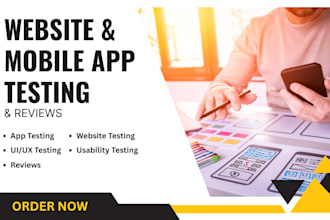 do user testing and review your website, app, UI UX