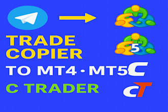build trade copier to mt4 mt5 ninjatrader ctrader telegram trade copier bot