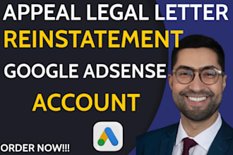 write legal letter to your suspended google adsense account, fast reinstatement
