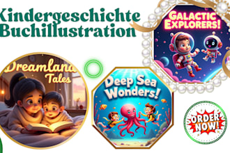 illustration eines kinderbuchs, children story book