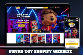 design stunning funko pop and collectible toys shopify store that sells