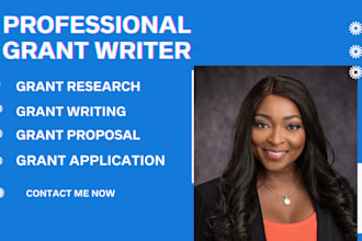 grant writing and submission, proposal, research, application, business plan