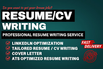 write CV, resume, coverletter, and optimize your linkedin profile