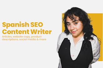 write SEO optimized content for your website in spanish