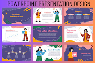 design modern powerpoint presentation, redesign slides and pitch deck design