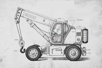 cad model from 2d technical drawing, vector solidworks blueprint catia inventor