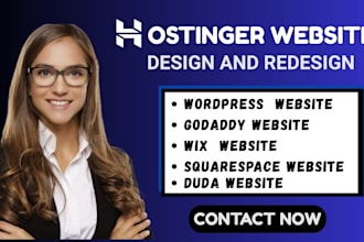 design hostinger website, redesign wix ecommerce, weebly, godaddy, duda, webshop