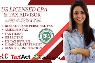 prepare USA individual and US business tax returns
