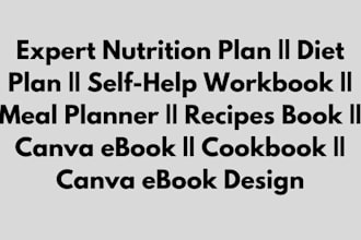nutrition plan diet plan self help workbook meal planner recipes canva ebook