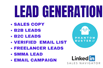 your phantombuster lead expert, sales navigator lead expert, sales closer expert