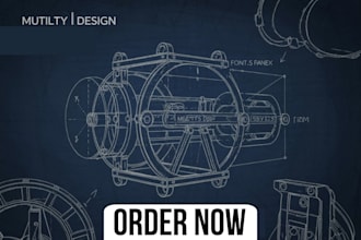 2d cad technical and patent drawings with utility and design for manufacturing