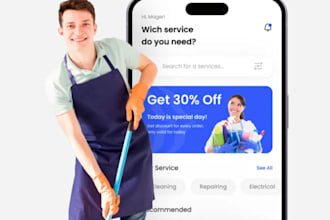 build on demand house cleaning app, dry cleaning app, laundry, maintenance app