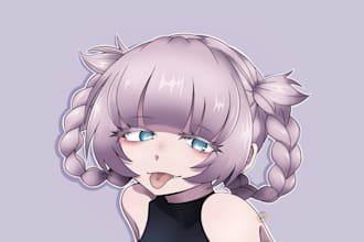 create custom cartoon or anime illustrations for you