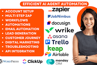 do zapier airtable jobnimbus clickup asana wrike docusign trello keap monday crm