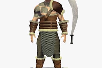 next gen 3d character, 3d assets, armour, pbr texture, control rig, animation