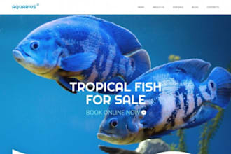 design aquarium shopify store aquarium fish supplies website fish bait website