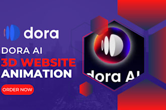 design dora 3d website design and animation plus landing page