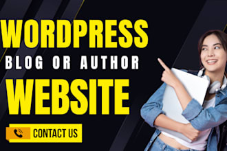build a wordpress blog website for bloggers and authors or business website
