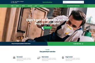 develop pest control website, pest control landing page fumigation website