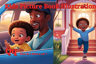 design children book illustration using midjourney ai, bible themed
